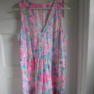 Lilly Pulitzer Lorina Swing Dress in Multi Flock Full of Fun flamingo print